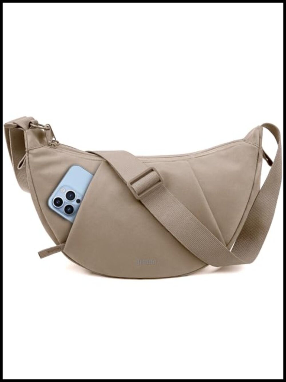 Anti-Theft Crescent Crossbody Bag Water-Resistant Hobo Purse